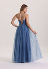 Chic Spaghetti StrapSequin Tulle Prom Dress