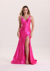 Elegant Corset Spaghetti Strap Prom Dress with Slit