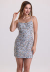 Charming Beaded Floral Sequin Homecoming Dress