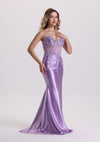 Chic Sweetheart Sleeveless Sequin Beaded Prom Dress