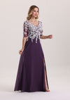 Elegant Lace Appliques Chiffon Mother of The Bride Dress