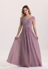 Elegant V Neck Appliques Chiffon Mother of The Bride Dress
