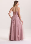 Romantic Lace Appliques V Neck Prom Dress