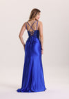 Elegant Spaghetti Strap Sequin Appliques Prom Dress