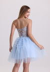 Dreamy Spaghetti Strap Corset Layered Tulle Homecoming Dress
