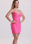 Captivating Spaghetti Strap Sequin Appliques Homecoming Dress