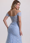 Gorgeous Off Shoukder Appliques Prom Dress with Slit