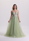 Dreamy Lace Appliques Sweetheart Tulle Prom Dress