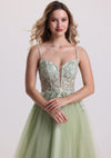Dreamy Lace Appliques Sweetheart Tulle Prom Dress